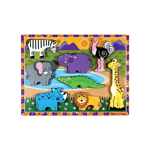 Melissa & Doug Safari Chunky Puzzle 8 Pieces (50202)