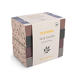 Filibabba Set Of 4 Puzzles Wonderful Winter (fi-03311)