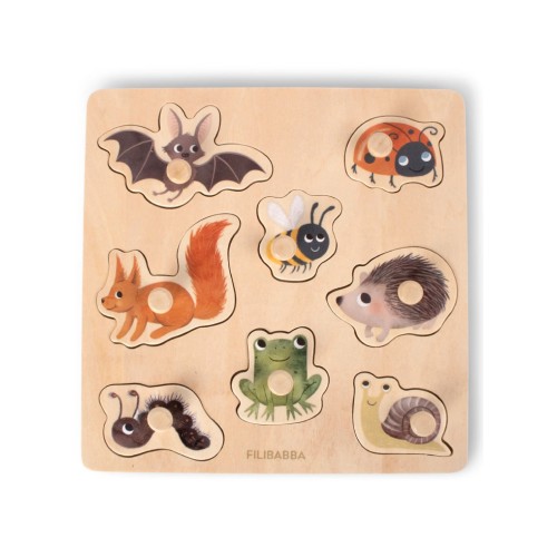 Filibabba Wooden Silhouette Puzzle Forest Friends (fi-03370)