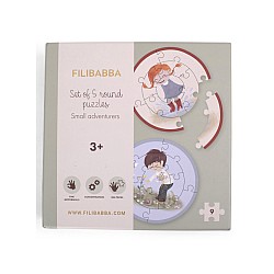 Filibabba Set Of 5 Round Puzzles Small Adventurers (fi-03321)