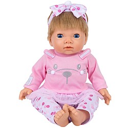 Tiny Treasures Pink Bunny Baby Blond Hair (30542)