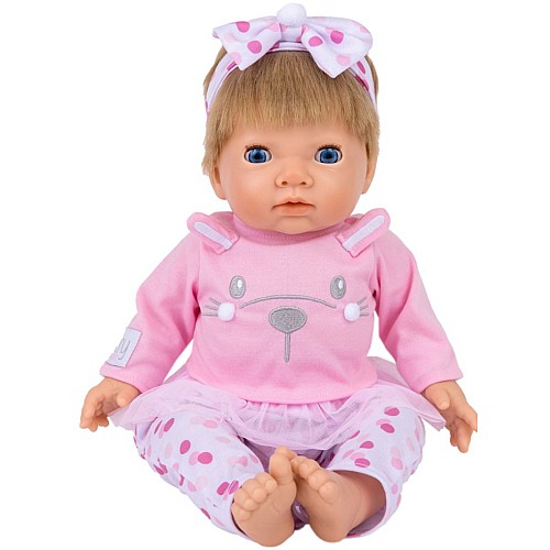 Tiny Treasures Pink Bunny Baby Blond Hair (30542)