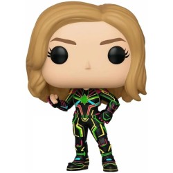 Funko Pop Marvel Captain Marvel Captain Marvel (neon Suit) (glows In The Dark) (se) #516 Bobble-head 9cm