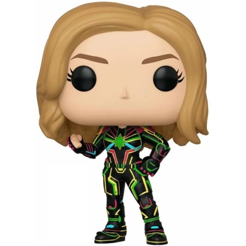 Funko Pop Marvel Captain Marvel Captain Marvel (neon Suit) (glows In The Dark) (se) #516 Bobble-head 9cm