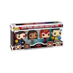 Funko Pop 4-pack Marvel Doctor Strange In The Multiverse Of Madness (glows In The Dark) (se) Bobble-head