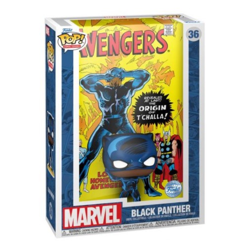 Funko Pop Comic Covers Marvel The Avengers Black Panther (special Edition) #36 9cm