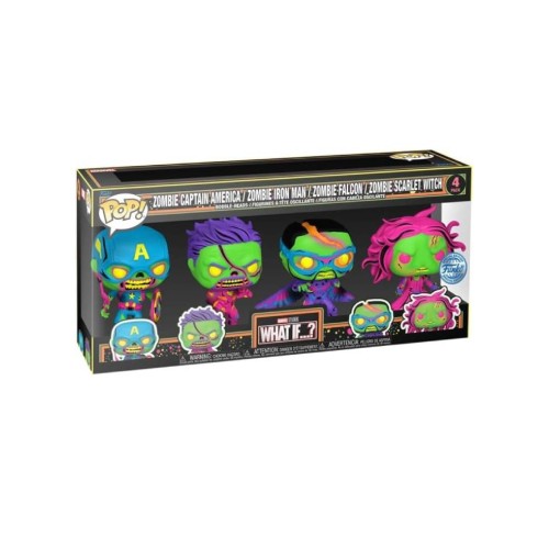 Funko Pop 4-pack Marvel What If...? Zombie (special Edition) (blacklight) 9cm