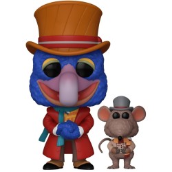 Funko pop Buddy The Muppets The Muppet Christmas Carol Charles Dickens With Rizzo Flocked 1456 9cm