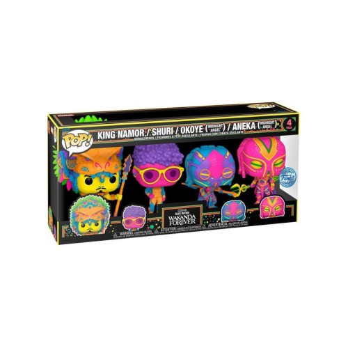 Funko Pop 4-pack Marvel Black Panther (blacklight) (special Edition) 9cm