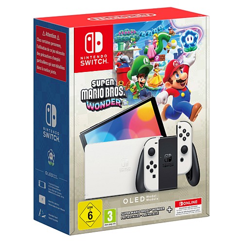 Console Nintendo Switch Oled Model (white) + Super Mario Bros. Wonder + Online Individual 12-month Membership