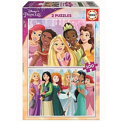 Educa 2x100 Disney Princess 2 Puzzles Wood (80-19298)