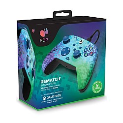 Controller Pdp Rematch Wired Glitch Green