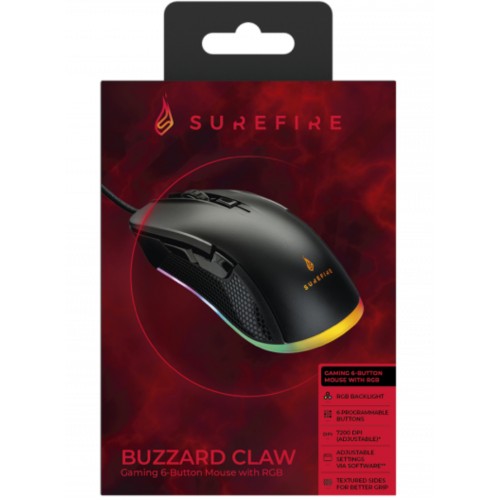 Surefire Buzzard Claw Gaming 6-button Mouse With Rgb