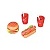 Small Wood Lunch For Two Hamburger And Hot Dog Set Menu (l40152)