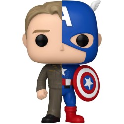 Funko Pop Marvel Split Steve Rogers/captain America #1431 Bobble-head 9cm