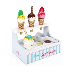 Small Wood Mini Ice Cream Shop (l40227)