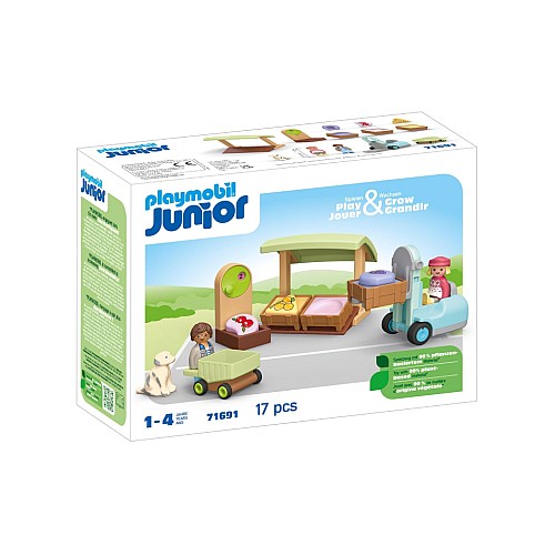 Playmobil Junior Organic Market Stall & Forklift (71691)