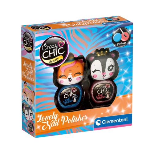 Crazy Chic Lovely Animals Nail Polish Blue & Red (18843)