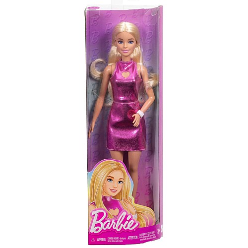 Barbie Fashionistas #230 Blonde Hair With Pink Metallic Dress Doll (hyt88)