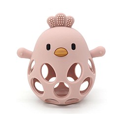 Magni Teether Ball With Duckling In Lfgb Siliconee, Pink (5631)