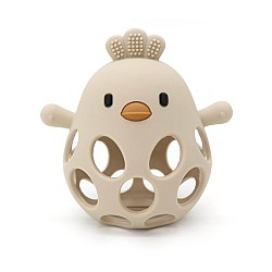 Magni Teether Ball With Duckling In Lfgb Siliconee, Beige (5630)