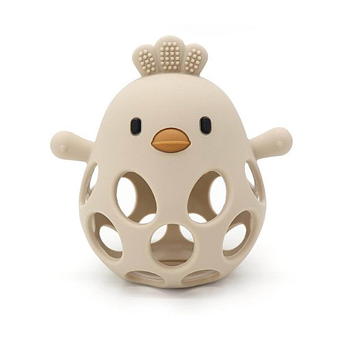 Magni Teether Ball With Duckling In Lfgb Siliconee, Beige (5630)