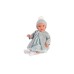 Asi Leonora Baby Doll In Blue Flowerprint Dress And Grey Jacket