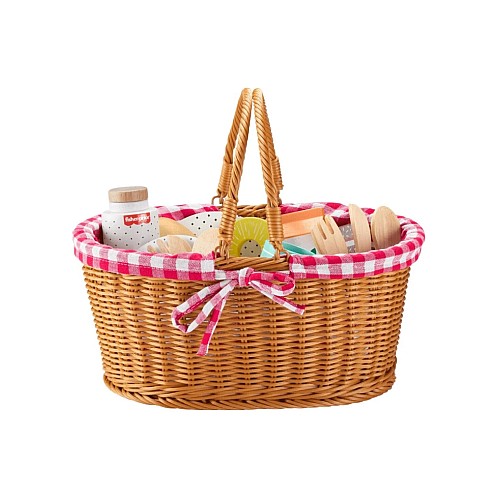 Fisher-price Wooden Picnic Basket And Food Pretend Play Set (hxt81)