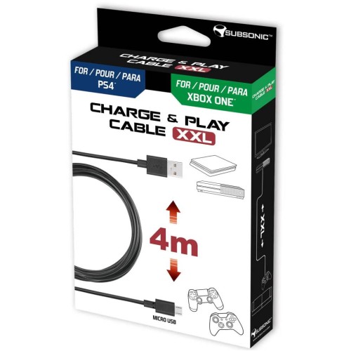 Subsonic Charge & Play Cable Xxl Usb/micro-usb 4m