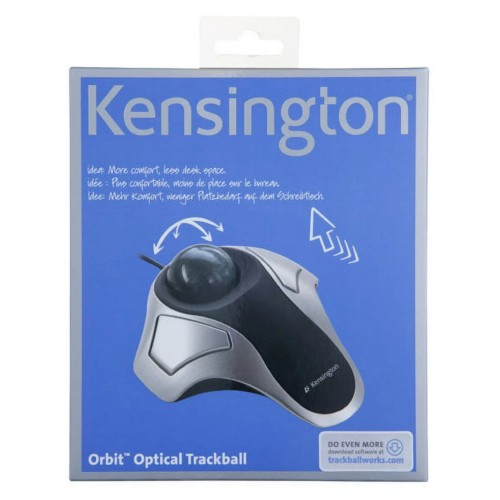 Mouse Kensington Trackball Orbit Optical Wired, Silver/black