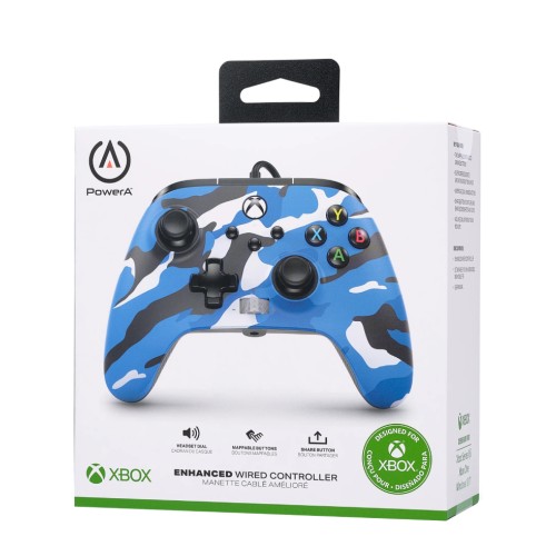 Powera Enh Wired Controller Blue Camo
