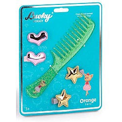 Lucky Doggy Hair Accessories Green Brush (ot-lda5006)