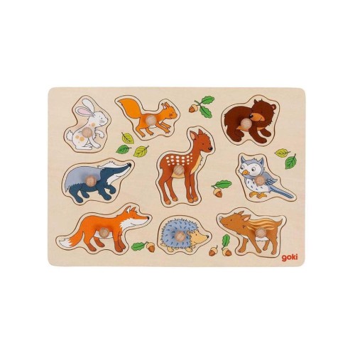 Goki Forest Animals, Lift-out Puzzle (57387)