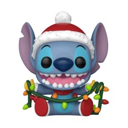 Funko Pop Disney Lilo Stitch Holiday Stitch With Lights #1504 9cm