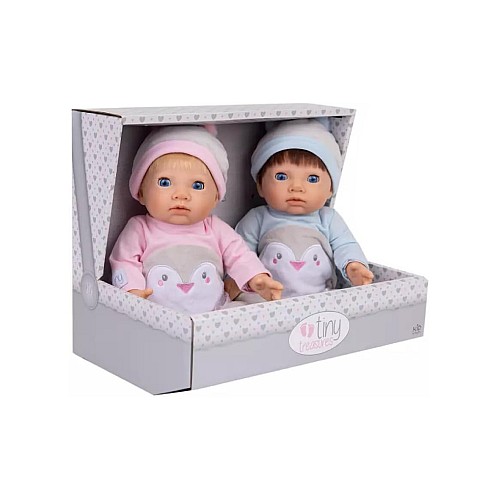 Tiny Treasures Baby Penguin Twin Doll Set (30544)