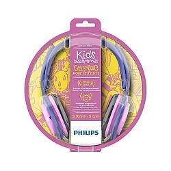 Philips Audio (shk2000pk/00) Wired On-ear Kids Headphones Pink/purple