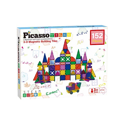 Picasso Tiles 3-d Magnetic Building Set (152 Pcs) (pt152)