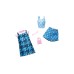 Barbie Fashion 2-pack Blue Denim Dress, Top, And Shorts, Pink Sunglasses And Purse (hrh45)