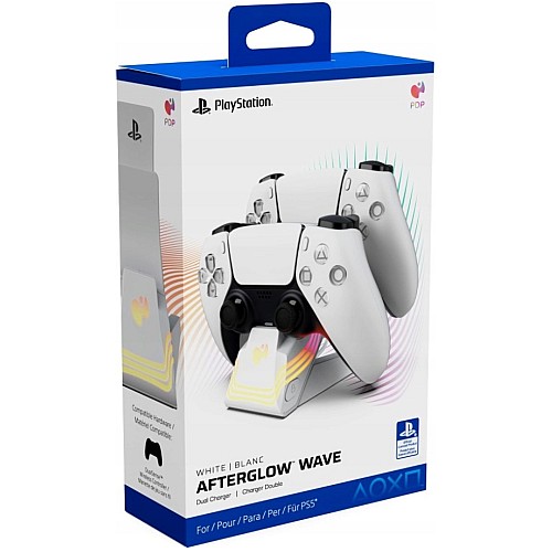 Pdp Afterglow Wave Dual Charger White