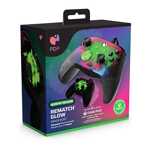 Pdp Rematch Wired Controller Glow Space Dust