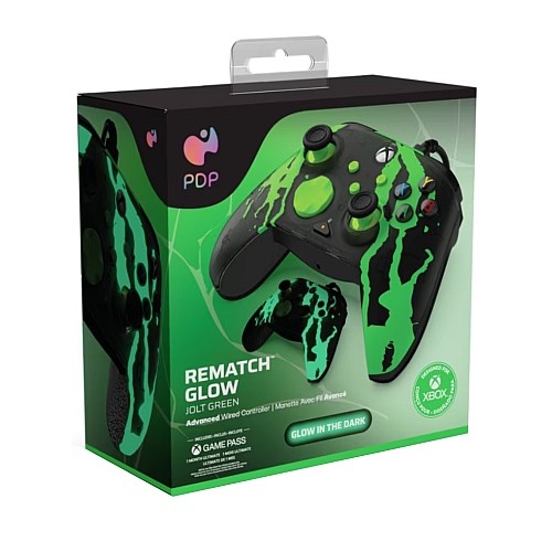 Pdp Rematch Wired Controller Glow Jolt Green