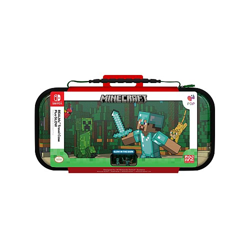 Pdp Travel Case Plus Glow Minecraft Forest Battle