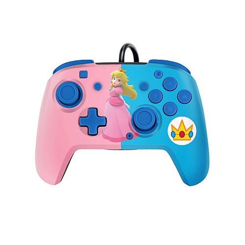 Pdp Faceoff Deluxe Audio Wired Controller Peach