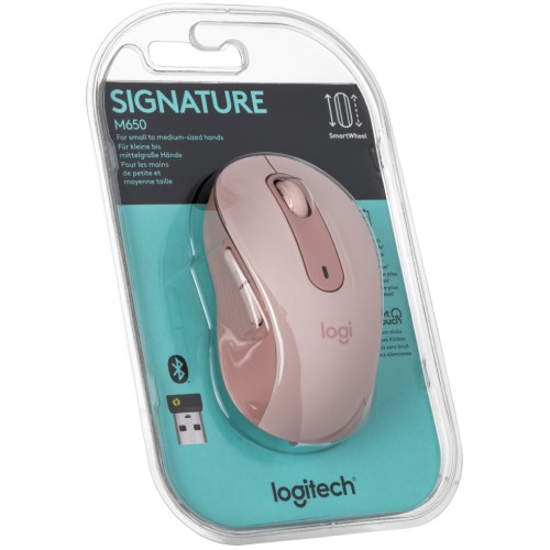 Mouse Logitech M650 Signature Wireless Rosa