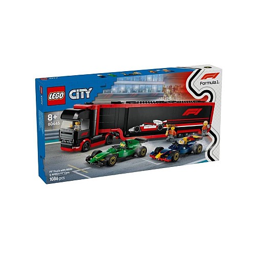 Lego City F1(r) Truck With Rb20 & Amr24 F1(r) Cars (60445)