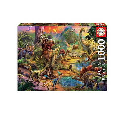 Educa Puzzle 1000 Land Of Dinosaurs (017655)
