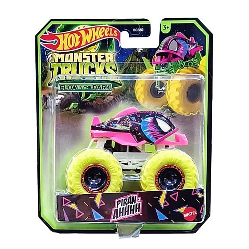 Mattel Hot Wheels Monster Trucks Glow In The Dark Piran-ahhhh (hwc85)