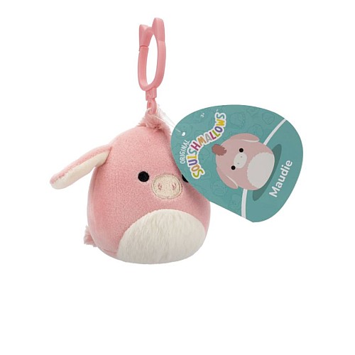 Squishmallows P22 Clip On Maudie Pink Donkey 9cm