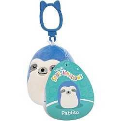 Squishmallows P22 Clip On Pablito Blue Sloth 9cm