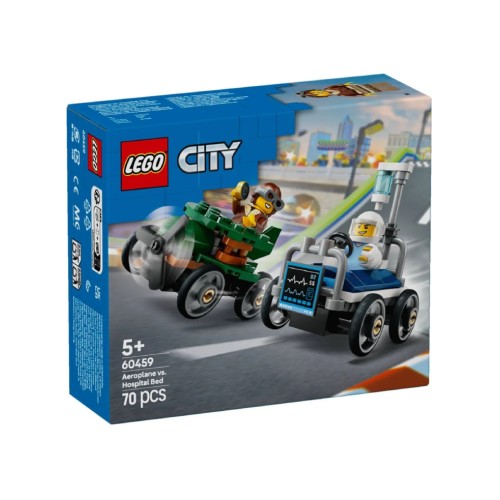 Lego City Airplane Vs. Hospital Bed Race Car Pack (60459)